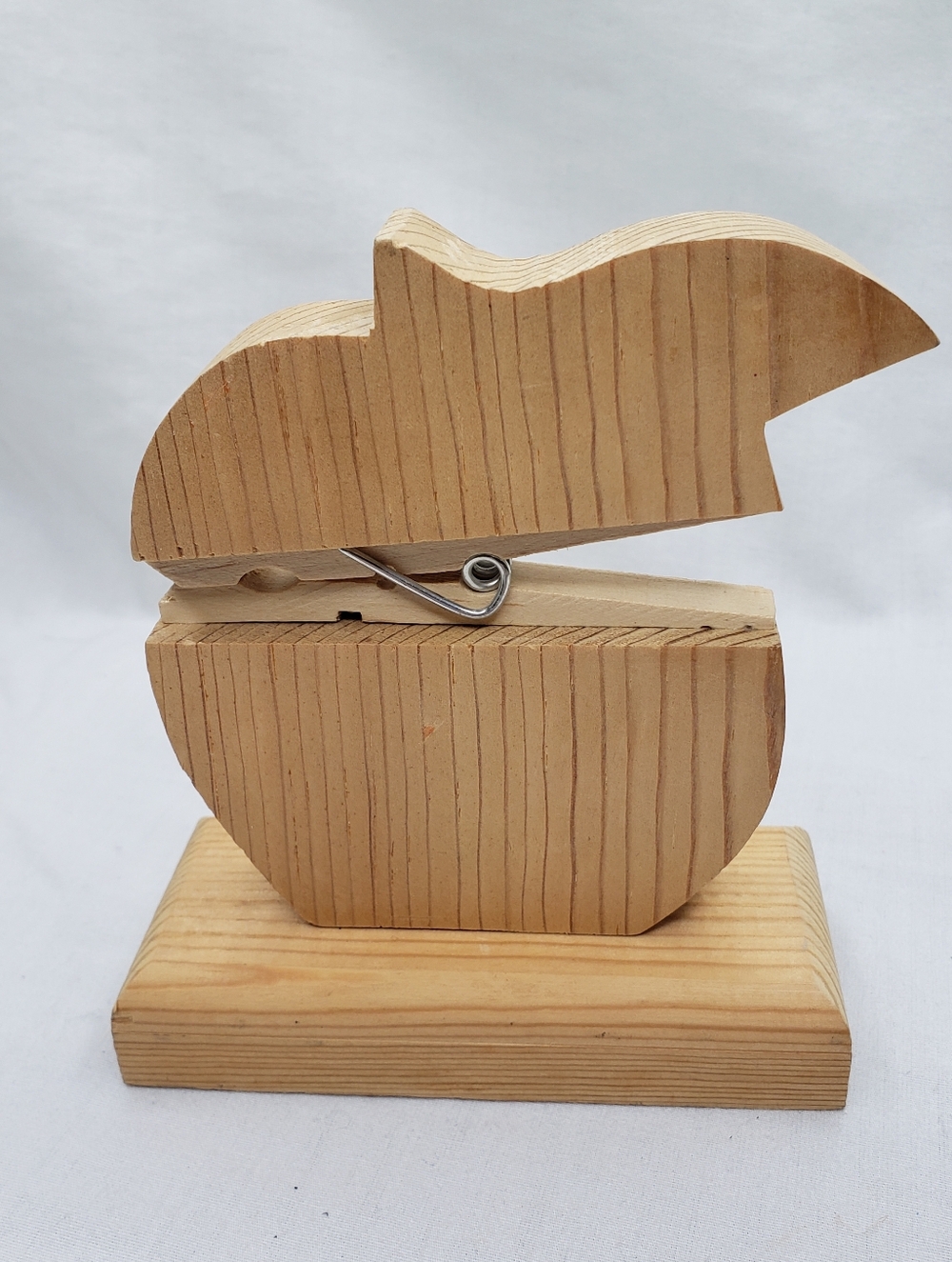 Handmade Wood Apple Desk Clip